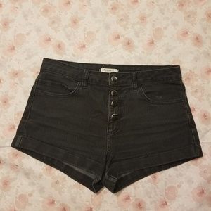 F21 black high waisted shorts